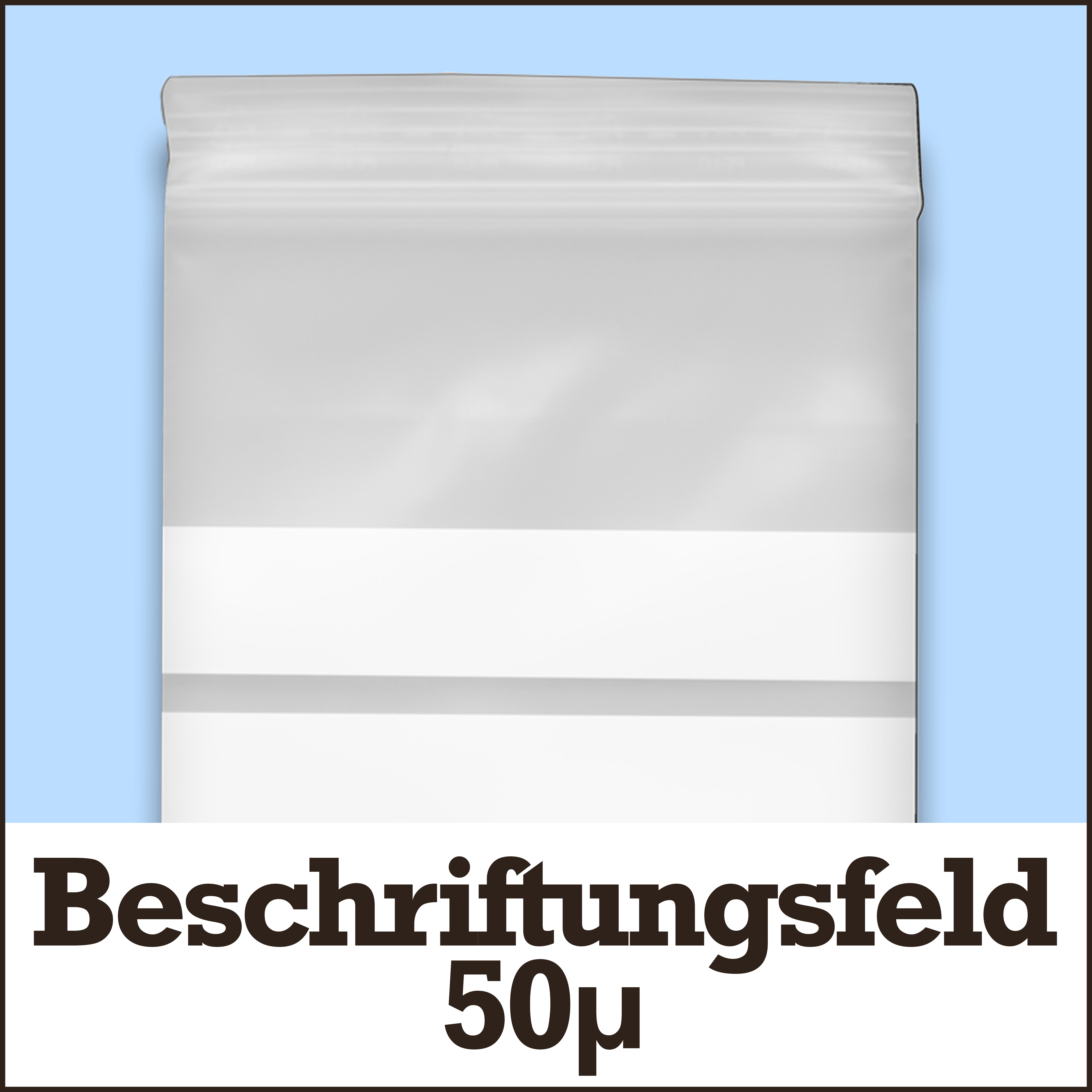 Mit Beschriftungsfeld 50my