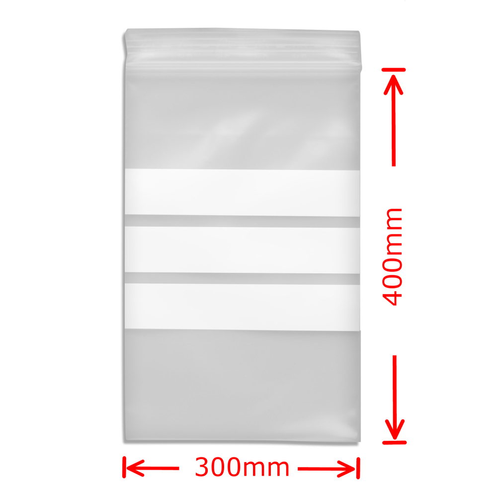 Zip Bags with Notefield 300x40mm; 100 pc.