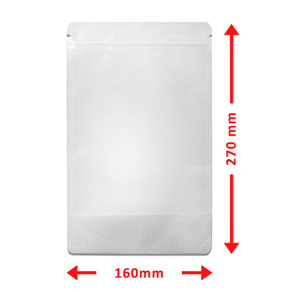 Standbodenbeutel 160 x 270 mm 100 Stück transparent...