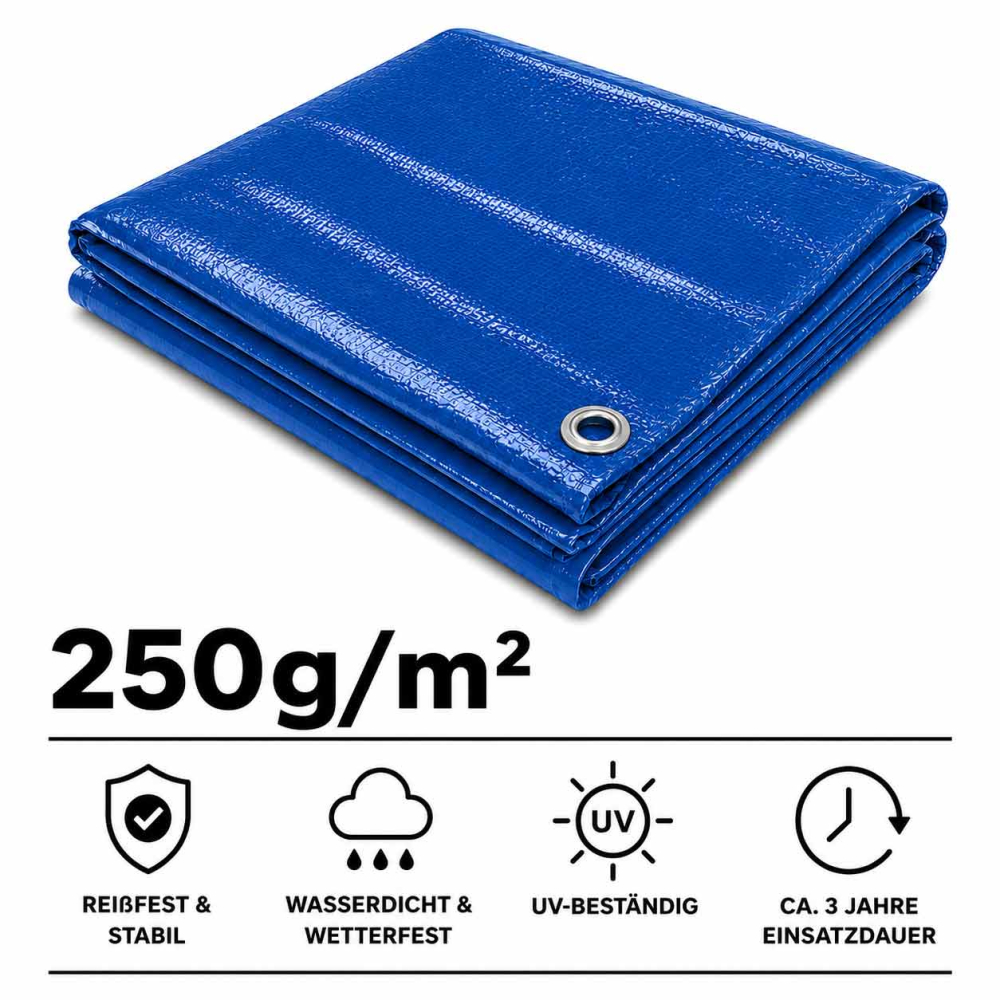 250g/m² Abdeckplane Gewebeplane Tarp mit...