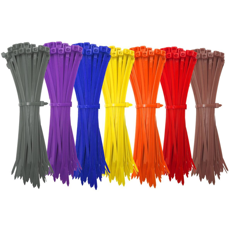 Sortierte Farbe Kabelbinder 120 Stück Draht Organisation Reißverschluss Schnüre Kunststoff Strong 