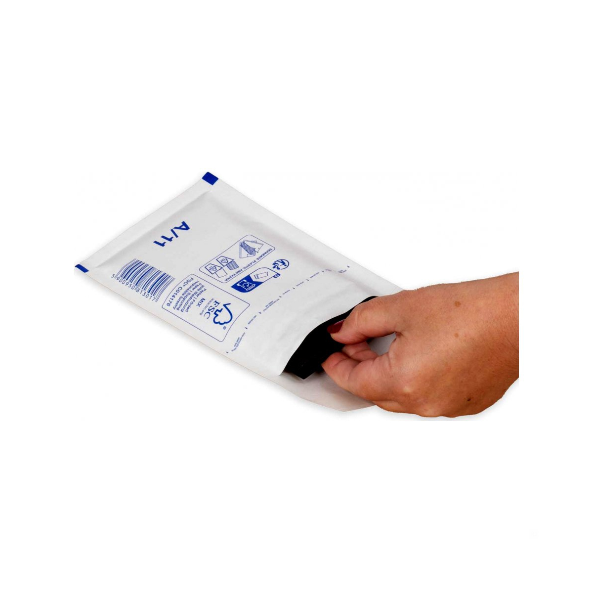 800x Premium Luftpolster Versandtaschen weiß Größe A1 100x165mm (außen 120x175