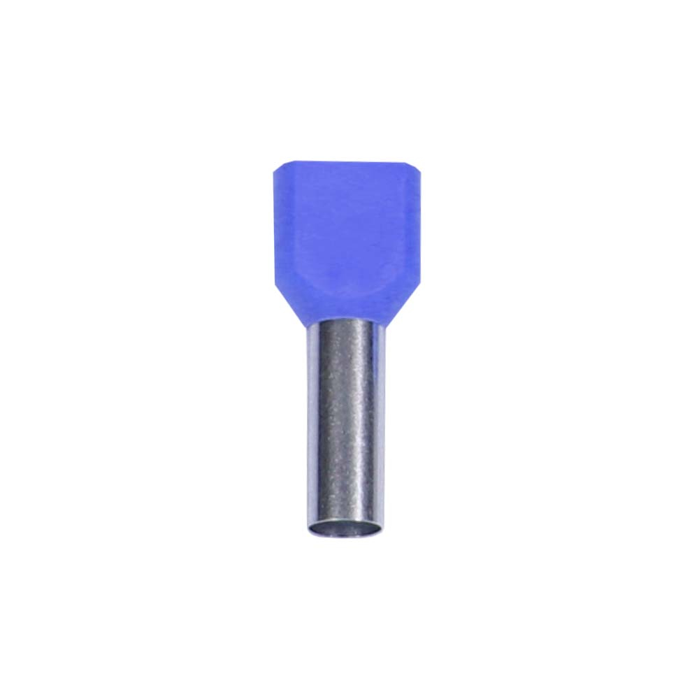 Isolierte TWIN Aderendhülsen 16mm² Farbkennung blau 100 Stück