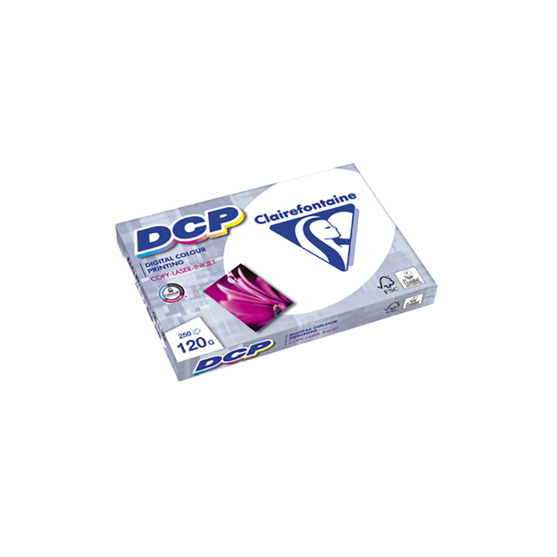 DCP Farbdruckpapier für beste Druckqualität A4 weiß 120g 5 x 250 Blatt in 1 Karton