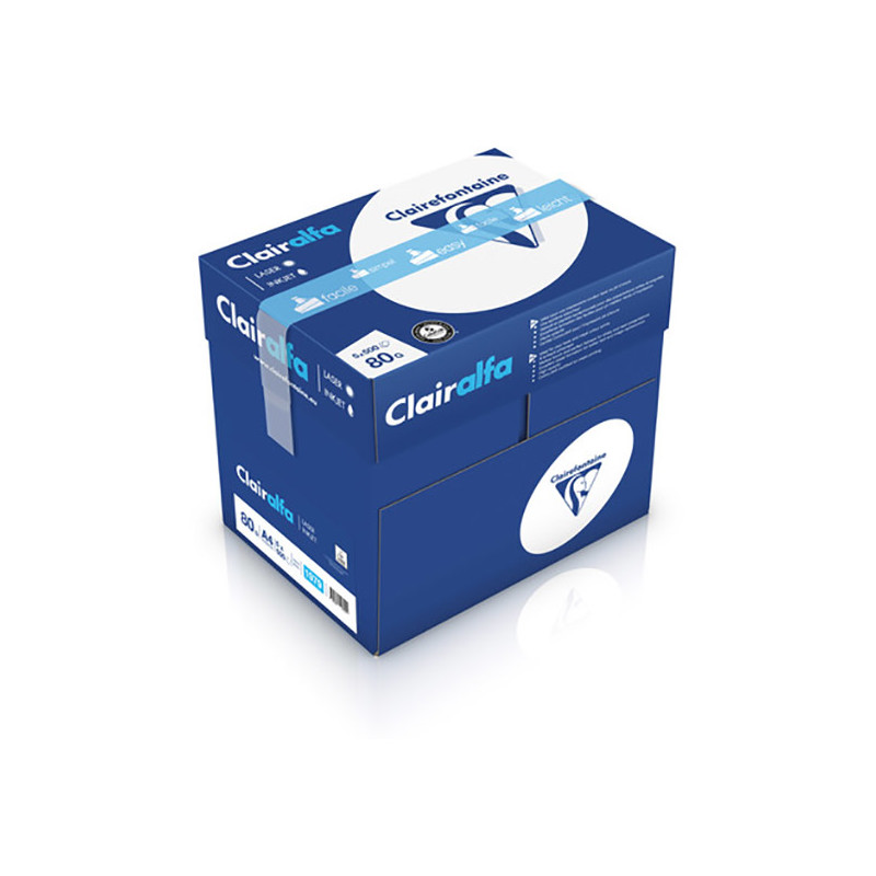 CLAIRALFA Multifunktionspapier A4 weiß 80g 5 x 500 Blatt in 1 Karton