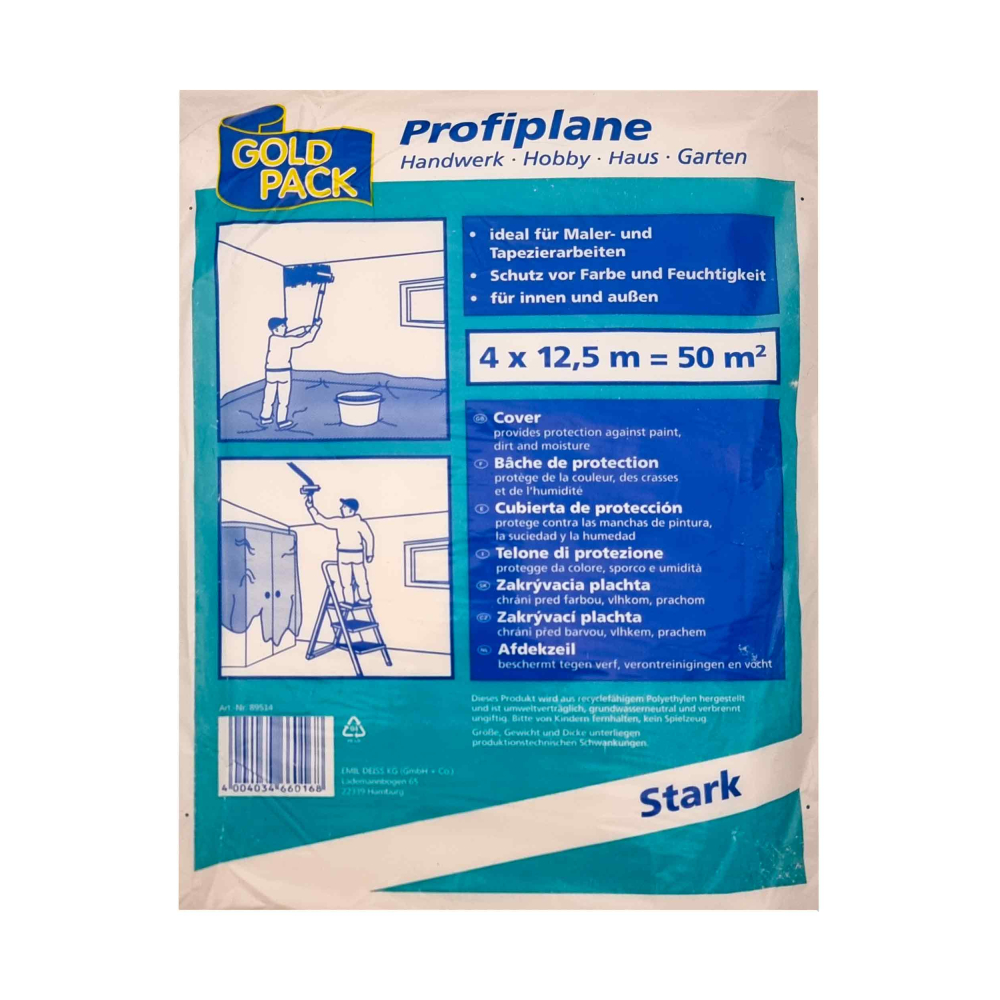 Profiplane Stark Maler Abdeckfolie 4x12,5m LDPE