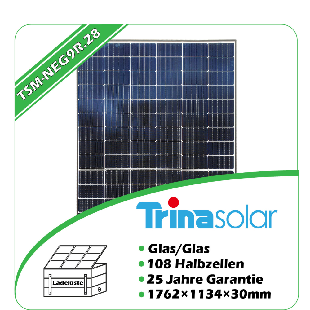 Trina Vertex S+ 440Wp Glas/Glas Black Frame 22% Wirkungsgrad TSM-NEG9R.28