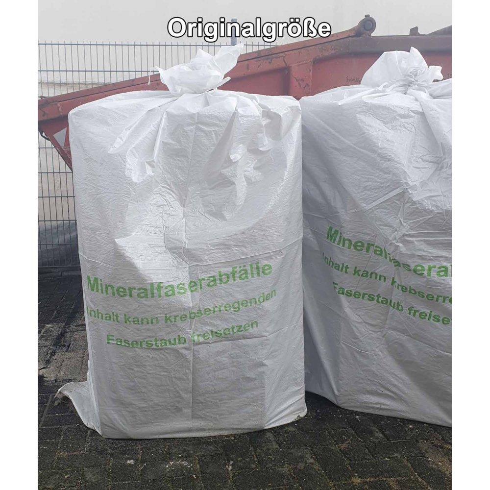 KMF-Entsorgungssack 140x220 cm mit Bindeband, Behälter entspricht der TRGS 521 ca.700l