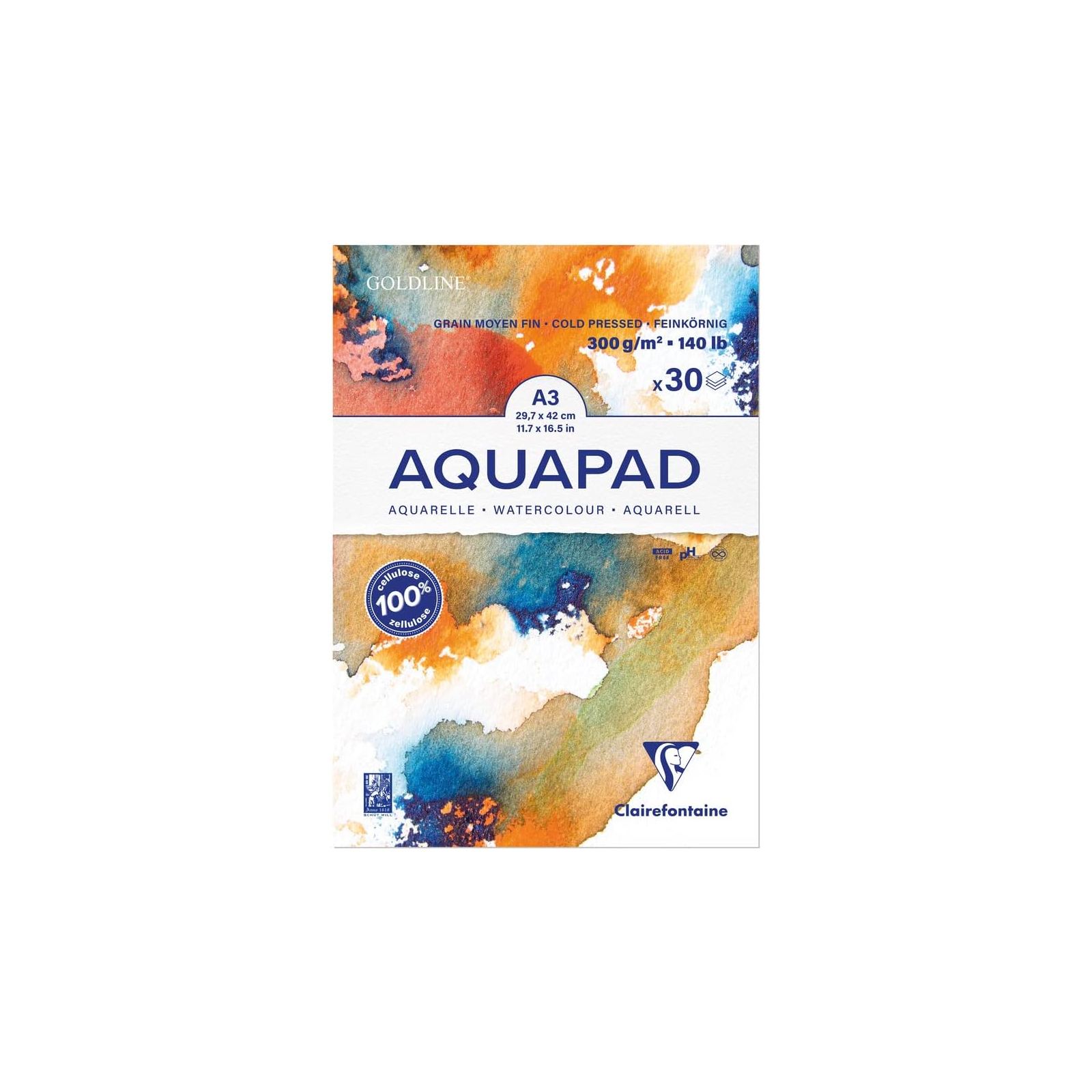 Künstler Malblock A3 – 24 Blätter, 190 G/m², Aquarellpapier Für Wasserfarben & Zeichnungen