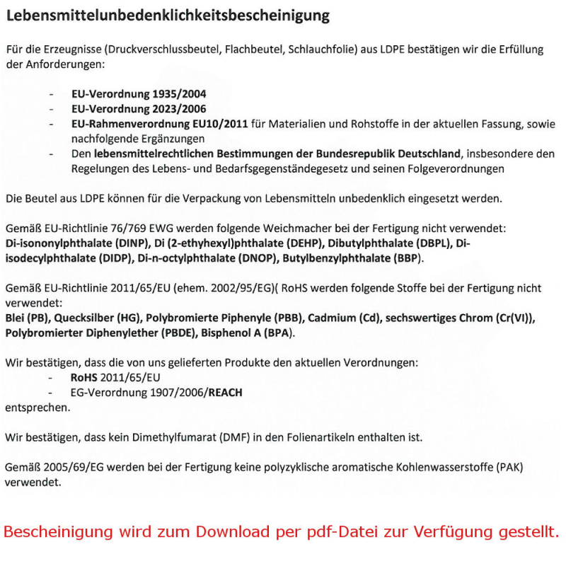 Kreuzbodenbeutel aus Zellglas (Cellophan) 30µ mit Siegelnaht