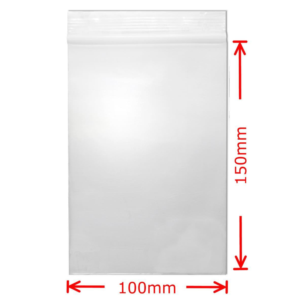 Druckverschlussbeutel 90µ 100 x 150 mm transparent...
