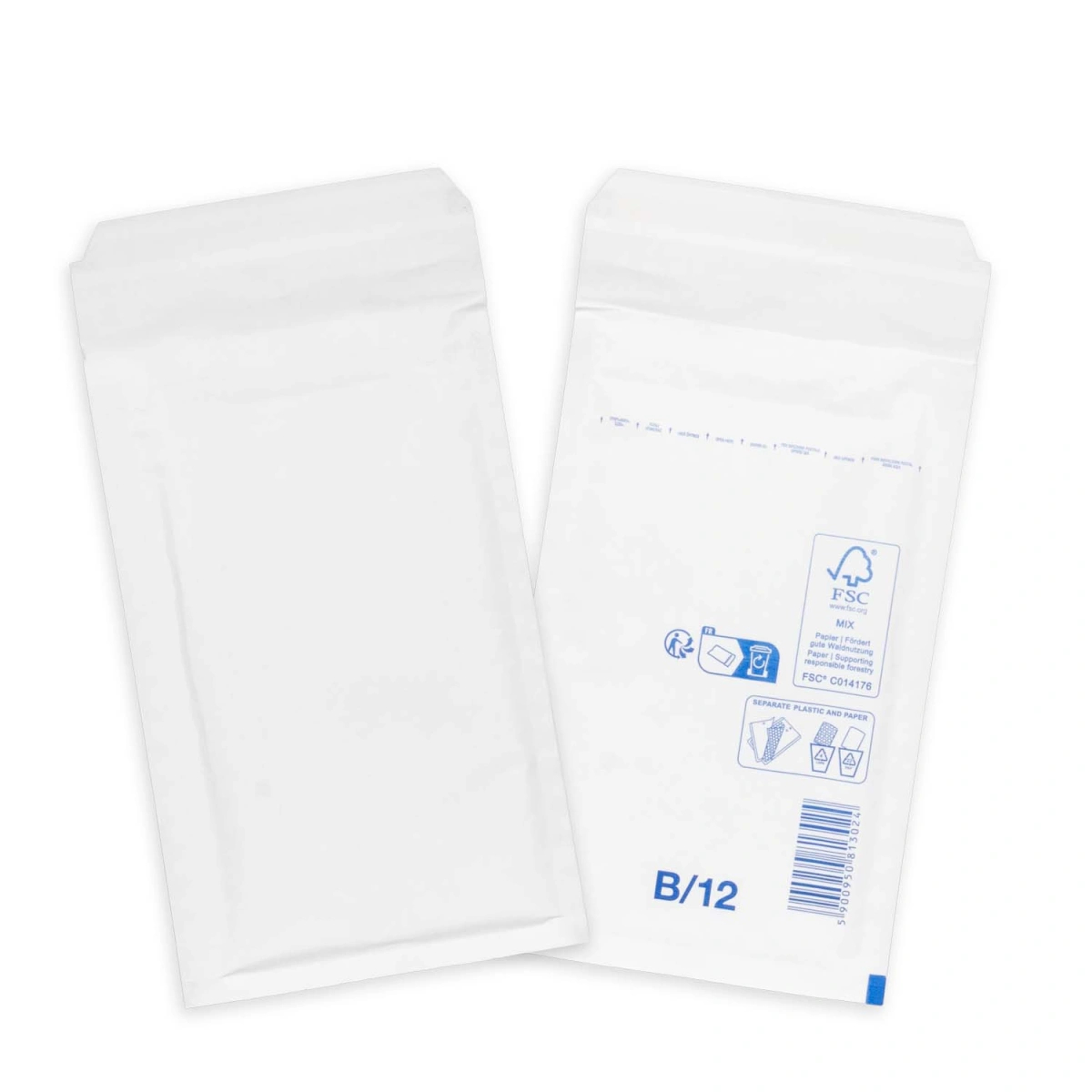 Luftpolster-Versandtasche B2 DIN A6+ C6 weiß (Innen: 120x215mm - Außen: 140x225mm ); 1 Stück