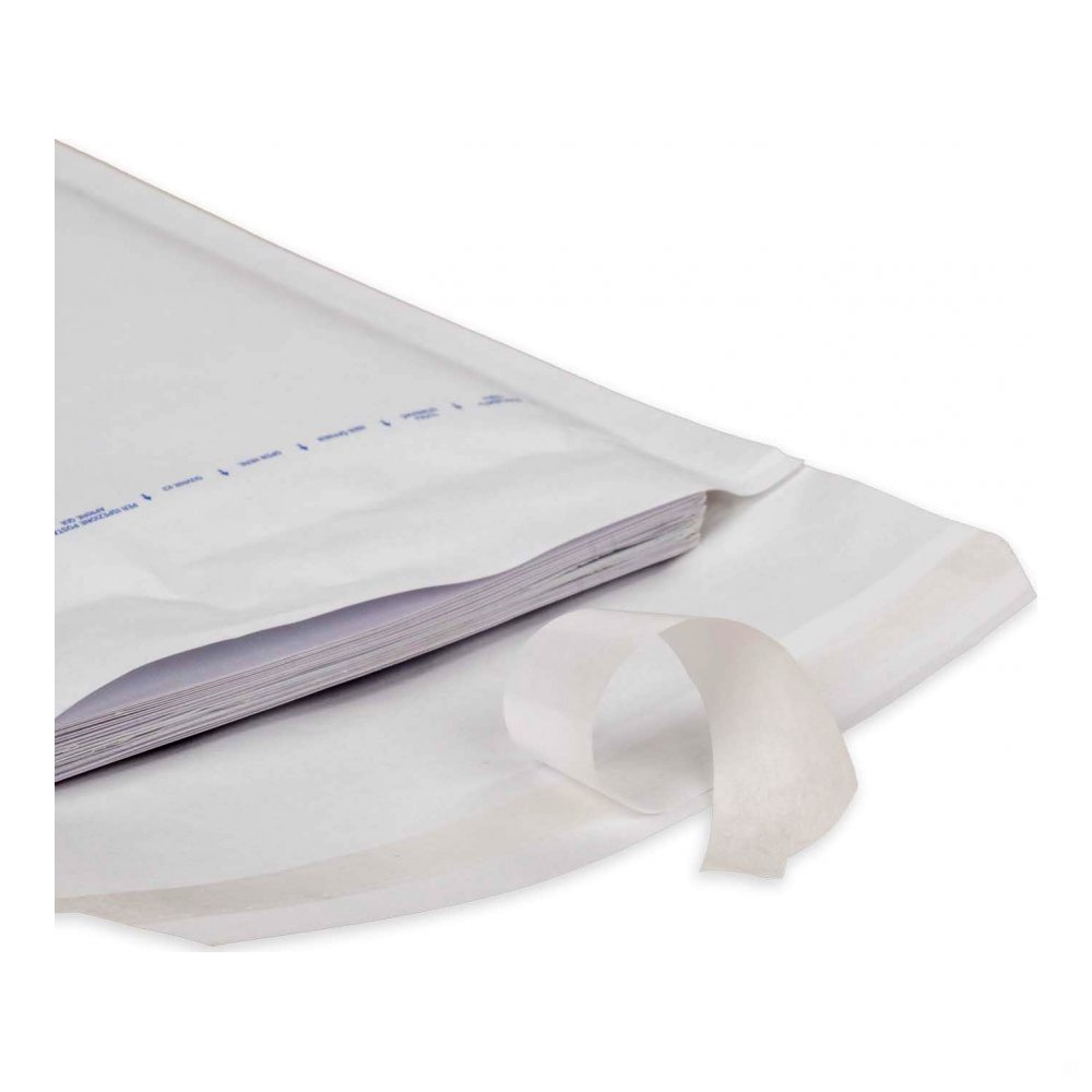 Luftpolster-Versandtasche B2 DIN A6+ C6 weiß (Innen: 120x215mm - Außen: 140x225mm ); 1 Stück