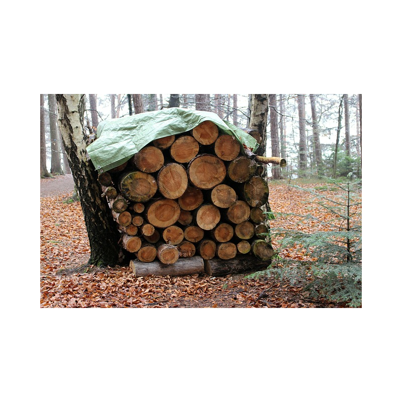 100g/m²Gewebeplane Grün | Wasserdichte Abdeckplane mit Ösen | Reißfeste Schutzplane & Leicht-Tarp für Garten, Holzabdeckung, Anhänger & Kurzzeit-Einsatz