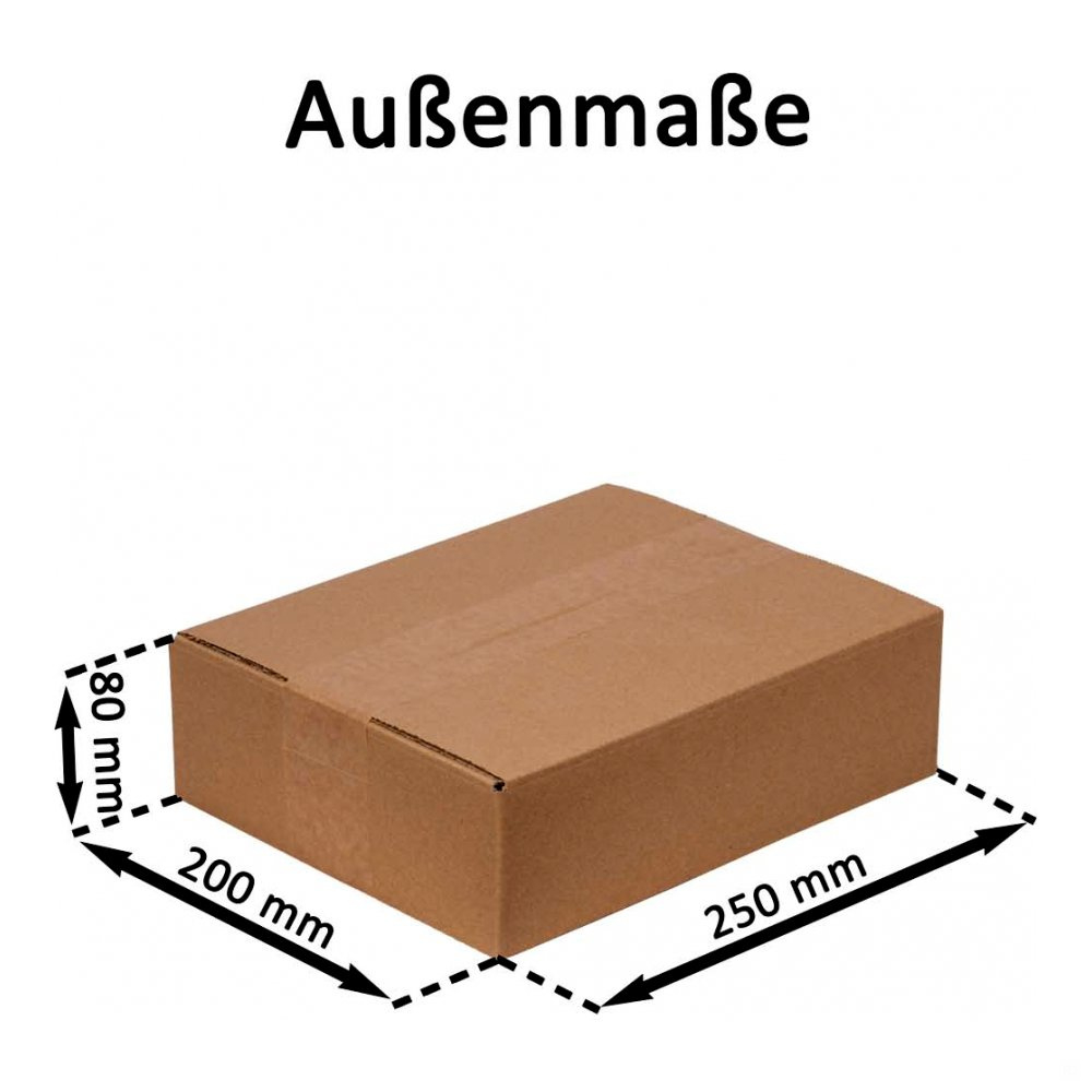 Faltkarton 1-wellig Innenmaß 244x194x68 mm...