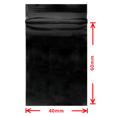 Druckverschlussbeutel 50µ schwarz