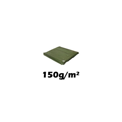 150g/m² Gewebeplane mit Metallösen – Wasserdichte Abdeckplane in Weiß & Grün, verschiedene Größen – Robuste Schutzplane & Tarp für Baustelle, Garten, Industrie & Langzeit-Holzabdeckung